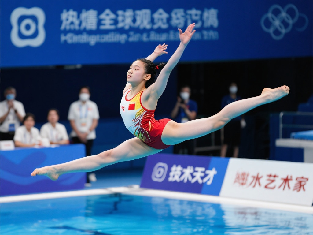 陈芋汐闪耀跳水世界杯总决赛女子10米跳台 陈芋汐的表现不仅赢得了评审裁判的一致好评